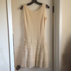 Zara Ecru Poplin Dress